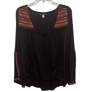 Billabong Embroidred V-Neck Blouse. Size S